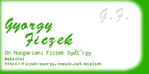gyorgy ficzek business card